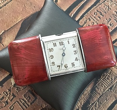 VINTAGE Movado Ermeto argento Sterling Orologio da viaggio ~ A CARICA  MANUALE | eBay