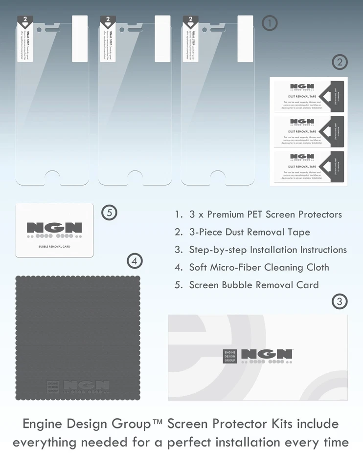 Kit protector de pantalla iPhone para iPhone 6s/6 Plus (transparente - película PET) paquete de 3 Foto 4 de 4