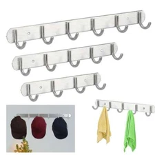 4/5/6 Hook Wall Mount Car Home Key Towel Hanger Holder Coat Robe Hat Clothe Rack
