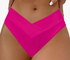 NEW Vateis Women's V Cut Ribbed Hipster Swimsuit Bottom Size Medium