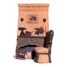 Avon Dollhouse Furniture Victorian Memories Desk Vignette Vintage Resin