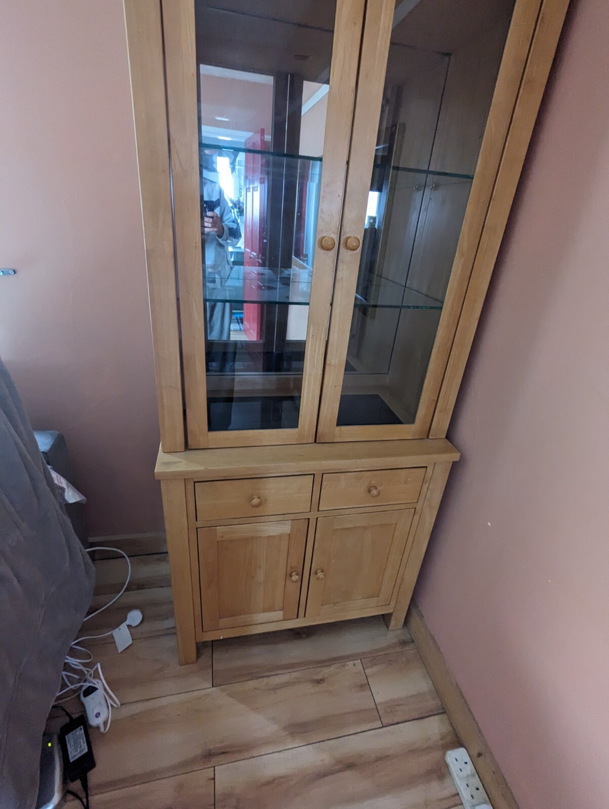 sideboard with glass display eBay