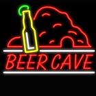 Beer Cave Bottle 24"x20" Neon Sign Light Lamp Workshop Garage Display Collection
