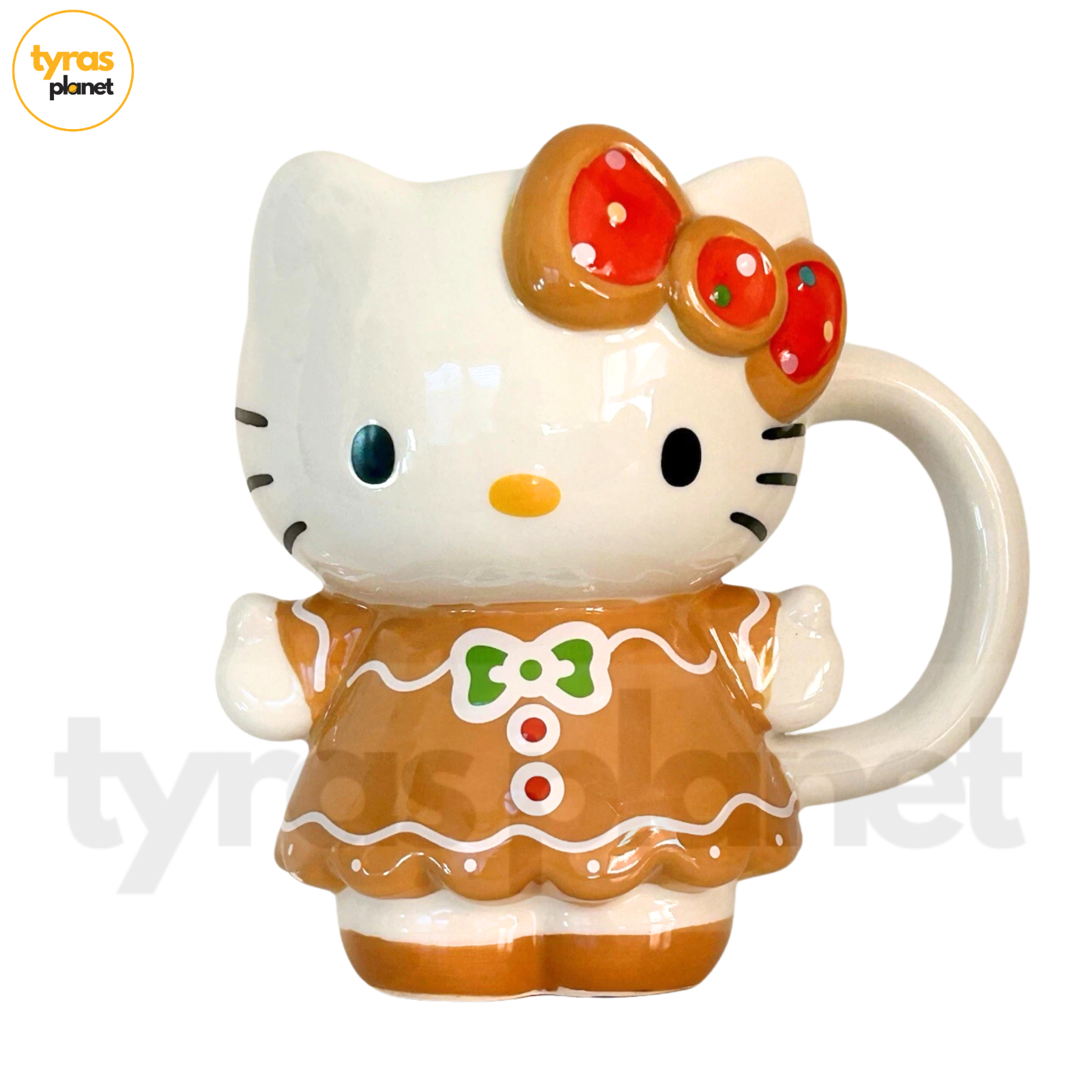 Hello Kitty Gingerbread Christmas Ceramic Mug for Coffee Tea or Hot Cocoa