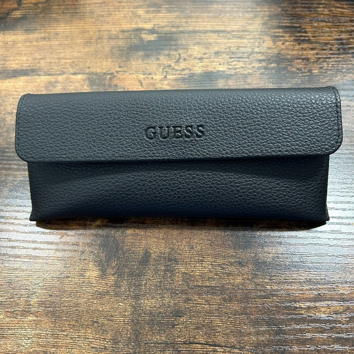 GUESS Black Faux Leather Eyeglasses Sunglasses Semi Hard  display picture 3