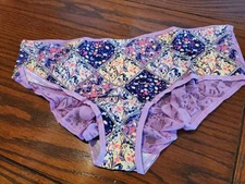 NEW VICTORIA'S SECRET COTTON MDL LACE BACK HIPHUGGER PANTIES PATCH PP 377844 XL