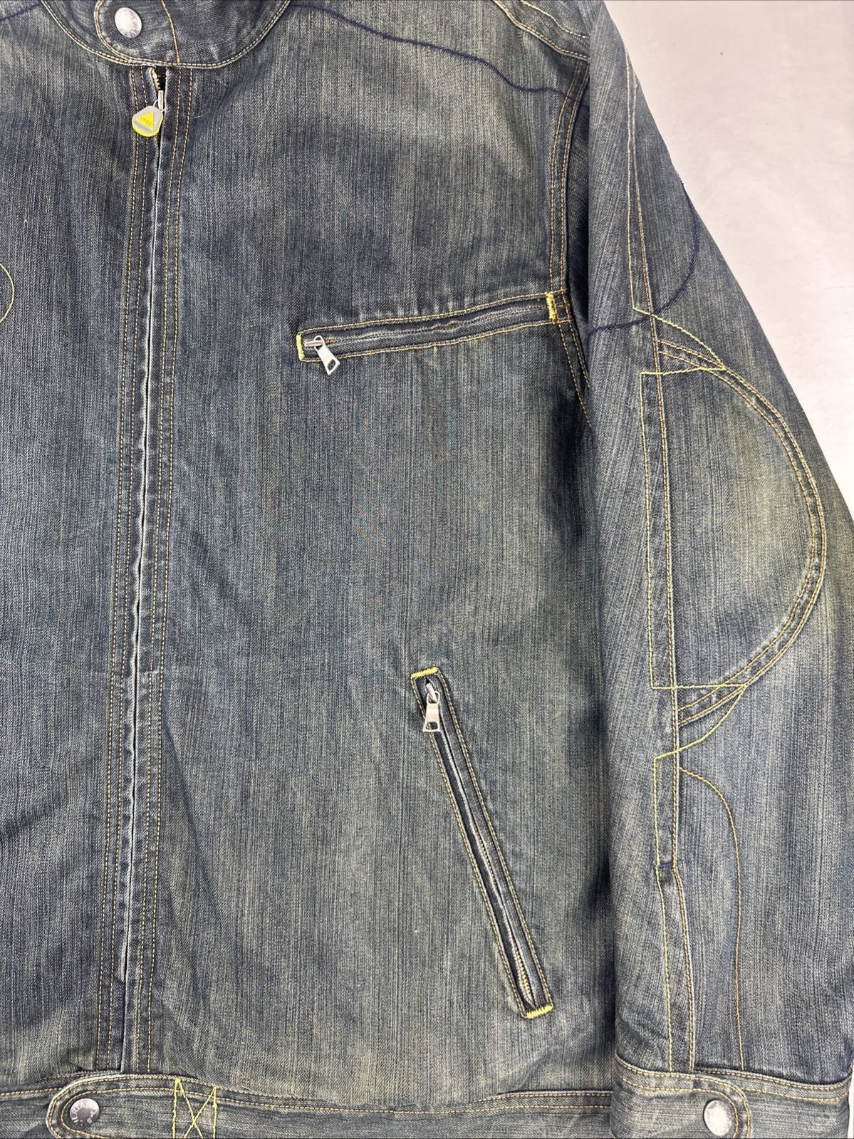 Levi’s SilverTab Sample Denim Jacket Quilted Embr… - image 8