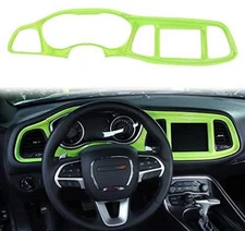 Voodonala Dodge Challenger 2015+ Center Console Dashboard Cover Trim 5PCS Green