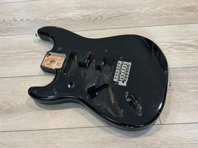 2001 Fender MIM Standard Stratocaster Black Alder Body ''Hardtail'' Brass Block