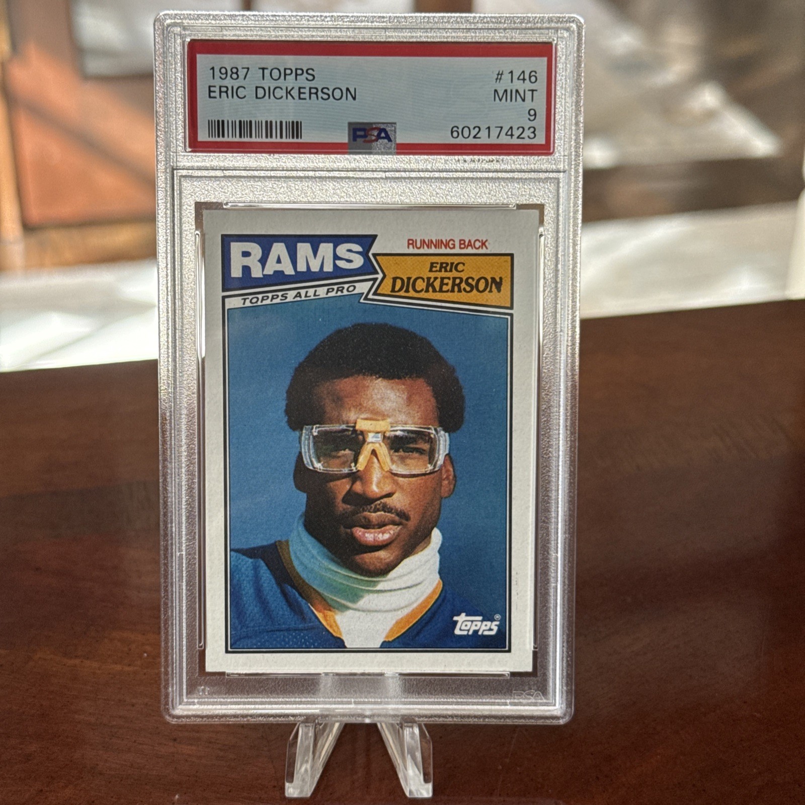 1987 TOPPS #146 ERIC DICKERSON RAMS HOF PSA 9