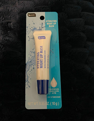 bPure Hydrating Night Lip Mask Balm w/ Hyaluronic Acid 0.35 oz Paraben-Free