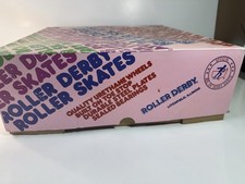 Vintage Black Roller Derby Skates Size11 Blue Wheels with Key and Original Box