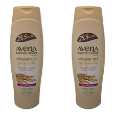 2 x Avena Bath & Shower Gel Moisturizing and Softness Oatmeal Scent 25.5 fl oz 0.81 per gallon