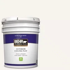 NEW 5-Gal Ultra Pure White Ceiling Paint – Flat Finish for Smooth, Even Coverage