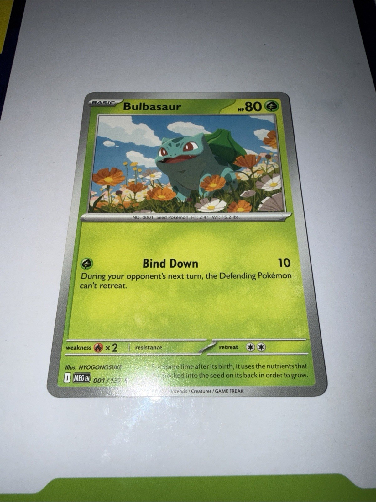 Bulbasaur Common 001/132 Pokemon TCG Card MEG MEGA EVOLUTION Near Mint NM