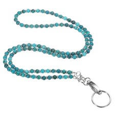 34.6" Teacher Lanyard ID Badge Lanyards with Clips, Sea Blue