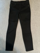 Spanx Jeans Womens S Petite Black Pull On Skinny Jegging Stretch Ankle