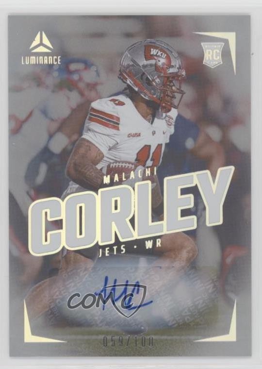 2024 Panini Luminance Rookies 59/100 Malachi Corley #143 Rookie Auto RC 1js1