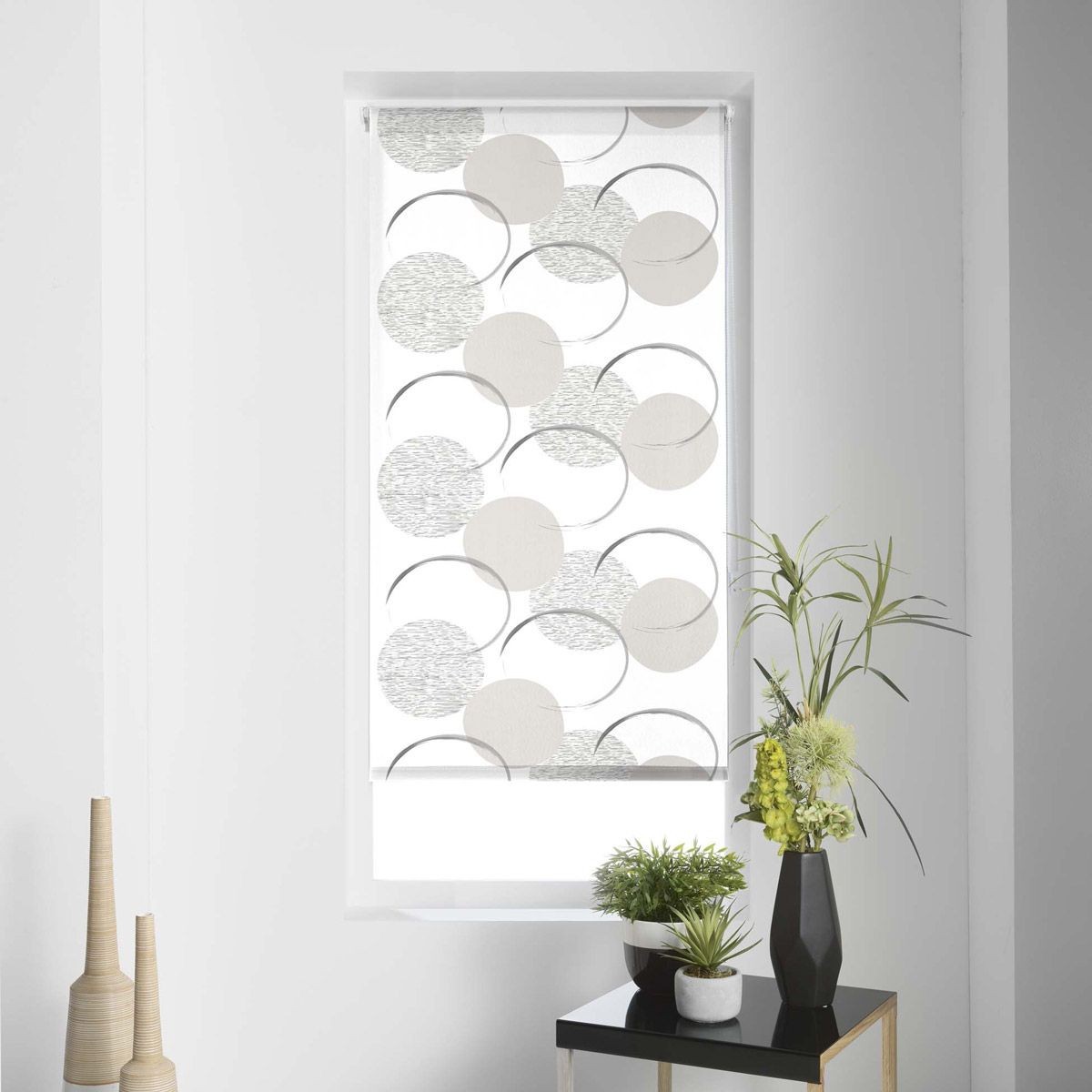 Store enrouleur tamisant Redondo 120x180cm blanc pour fenêtres de salon et bureau
