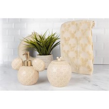 Mickey Mouse 3-Piece Debossed Bathroom Accessory Set,Sand