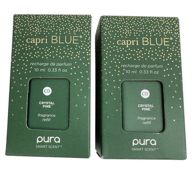 Pura Capri Blue Crystal Pine Smart Vial Fragrance Refill 0.33 oz Lot of 2 NEW