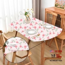 Spring Pattern 7 - Pink Floral Fitted Tablecloth 60"x42" - Oval Spring