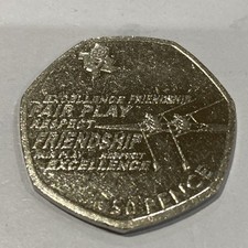  2011 50p Rowing Olympic Coin – Circulated– Rare Fifty Pence London Games (C20)