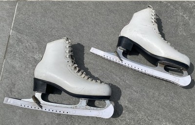 Risport Laser Eiskunstlauf Schlittschuhe weiß Größe EU39 - Made in Italy - Leder - sehr guter Zustand