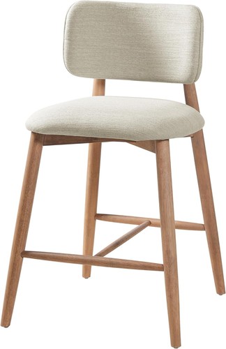 Mundo Counter Height Bar Stools Set of 2 Fabric Upholstered Counter Stools & - Picture 8 of 12
