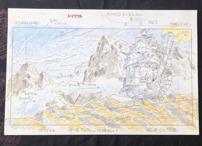 Ghibli Howl's Moving Castle Original Picture Art replica Hayao Miyazaki anime