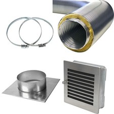 Warmluftführung Set für Pelletofen Kaminofen Kanalisierung Warm Luft Kamin Ofen