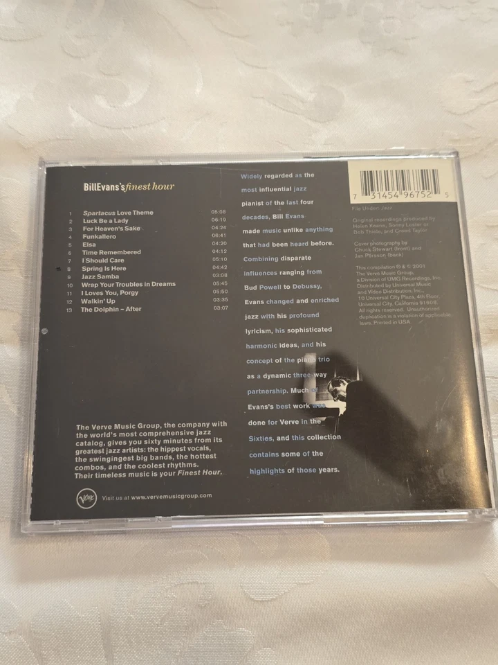 BILL EVAN'S FINEST HOUR [USED CD] VERVE JAZZ Foto 2 de 4