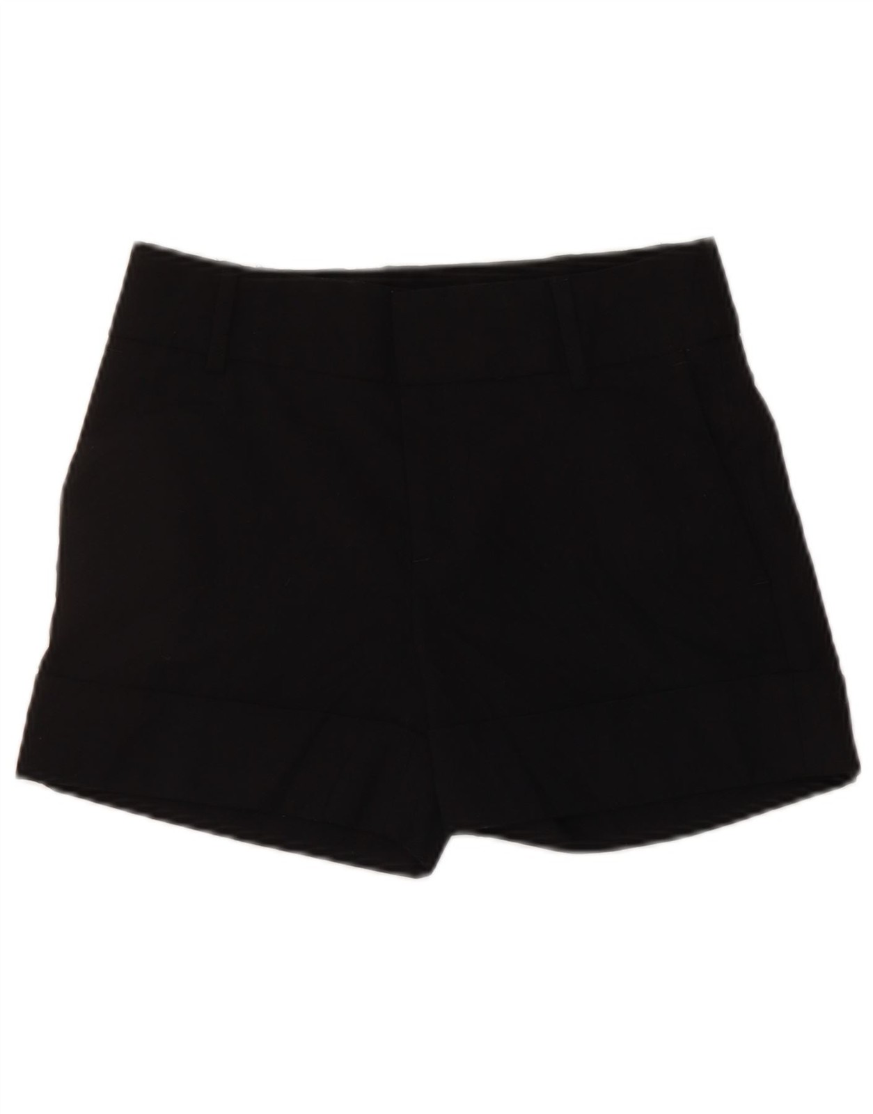 ZARA Womens Casual Shorts XS W26 Black Polyester CD17