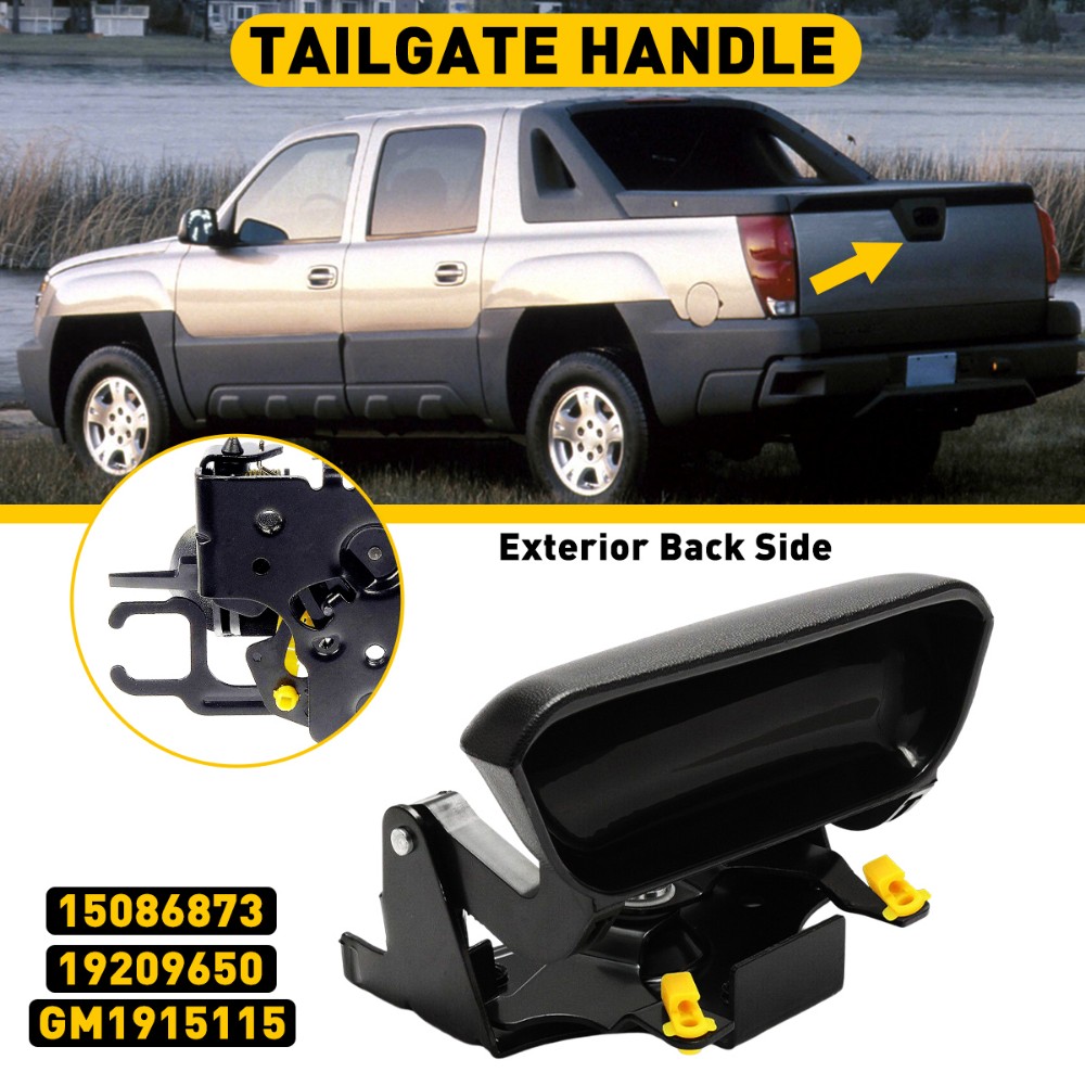 Tailgate Tail Gate Handle Black Rear for 02-06 Chevy Avalanche