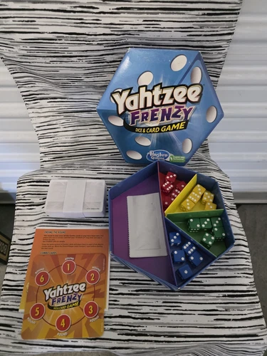 Yahtzee FRENZY dice And card Game New Open Box