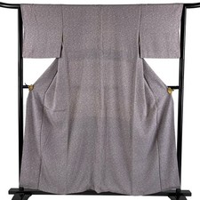 JAPANESE KIMONO KOMON Purple 157cm 5 ft 2 in PURE SILK AA9751