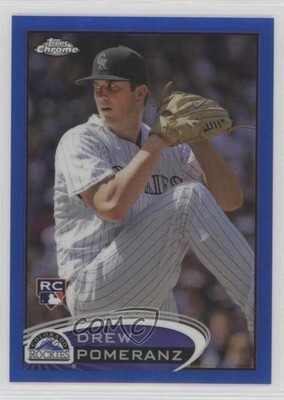 2012 Topps Chrome Blue Refractor 112/199 Drew Pomeranz #155 Rookie RC 6u5