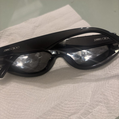 Jimmy Choo Rea Sunglasses Lightweight Black Gradient Lens Buckle detail Not Case