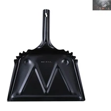 12" Heavy-Duty Metal Dustpan with Smooth Finish - Convenient Storage