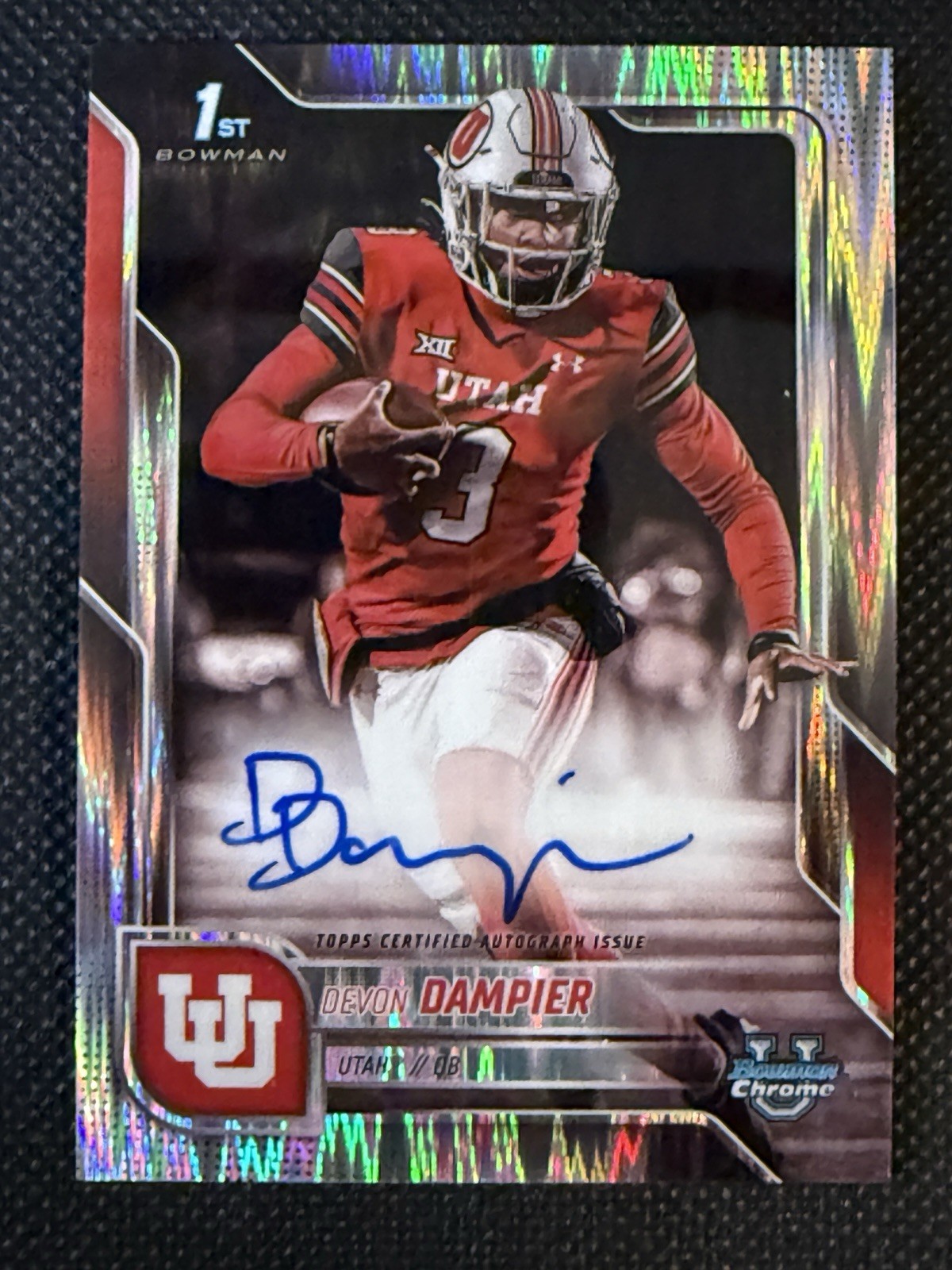 2025 Bowman U Chrome 1st Bowman Devon Dampier Stealth Refractor Auto, Utah