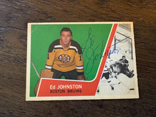 Ed Johnston Boston Bruins signed autographed Hockey card 1963 1964 NHL