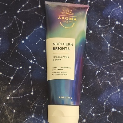 Bath & Body Works Aroma Northern Brights Cream 8 oz Eucalyptus Pine Hydration