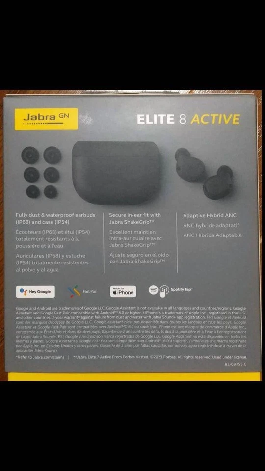 Jabra Elite 8 Active True Wireless Earbuds Noise Cancelling In-Ear Dark Gray New - Image 4 of 4