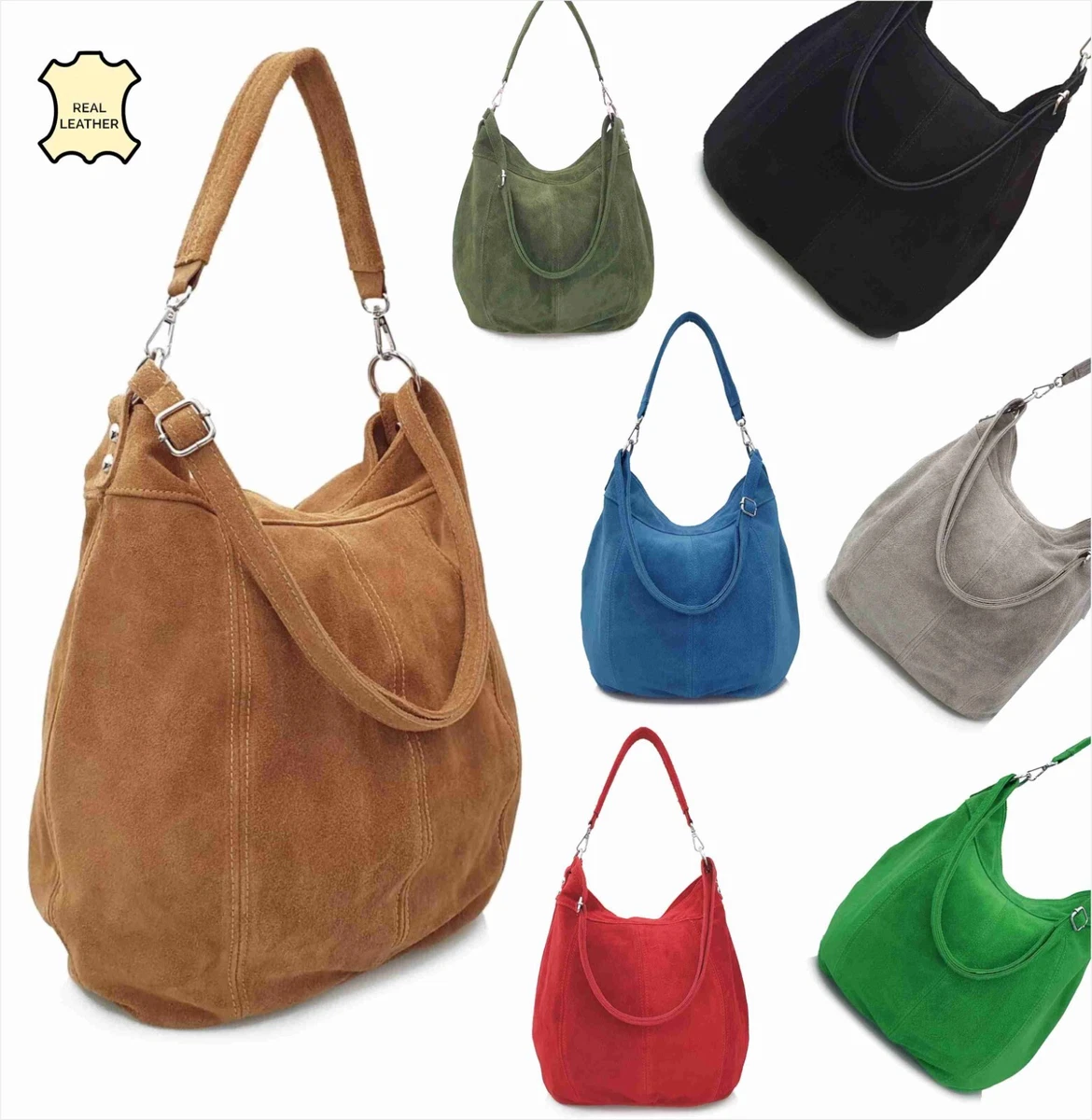 Large suede hobo clearance bag