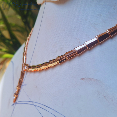 Serpent necklace 925 Sterling Silver lab created Moissanite Gift Necklace - Picture 8 of 16