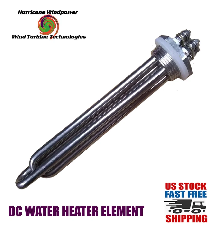 HURRICANE WIND POWER DC Water Heater Element 24 Volt 600 Watt for Wind Generator Turbine Solar Energy