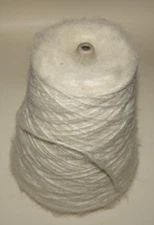 10oz. Cone, Caara Wisp, White, Worsted Weight, 2 Ply, Brushed Acrylic Yarn
