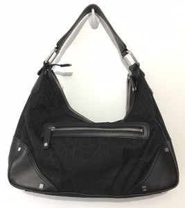 CALVIN KLEIN Black Canvas Shoulder Bag Handbag | eBay