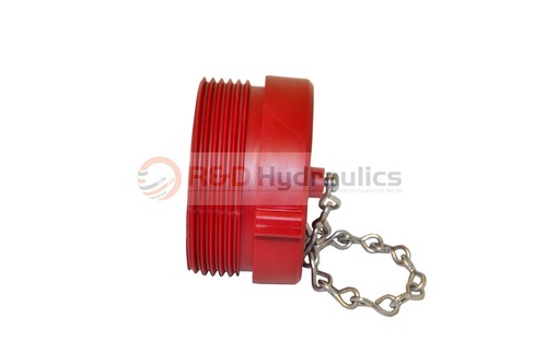 2pk Fire Hydrant Adapter Plug and Chain 2-1/2" NST(M) Polycarbonate Red - Picture 5 of 5