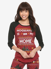 Women's Harry Potter Hogwarts Sleep Set Sleepwear Thermal Pajamas Loumge NWT MED